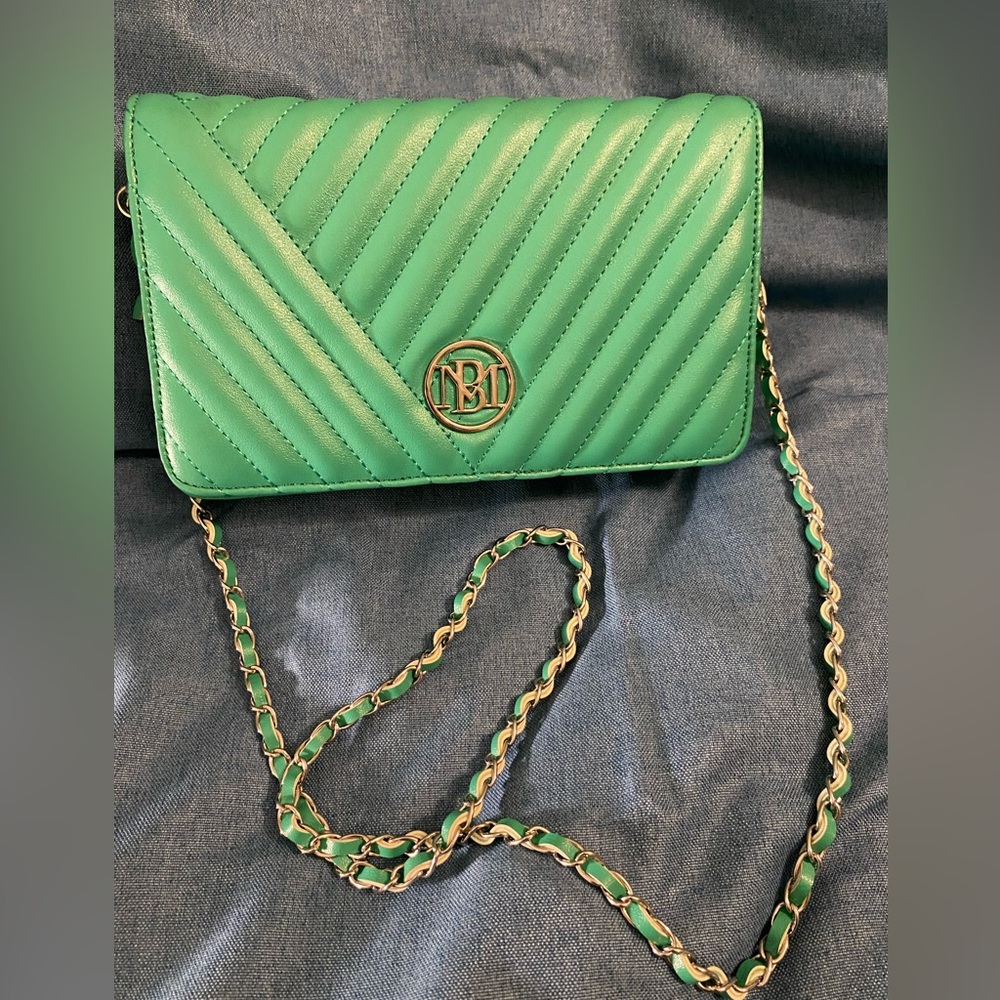 Badgley Mishka Emerald Crossbody Bag with Chain Strap